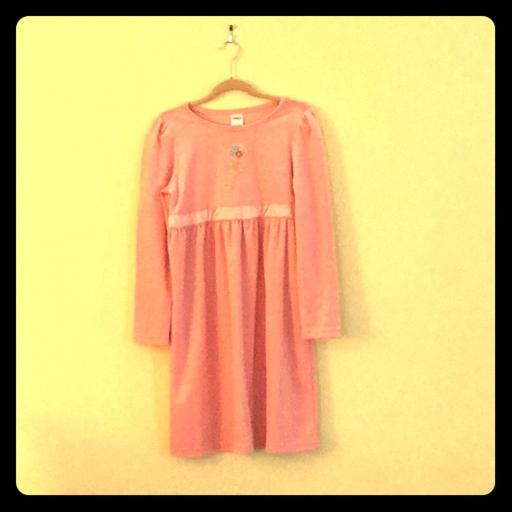 Gymboree light pink velvet dress. Girls size 8.